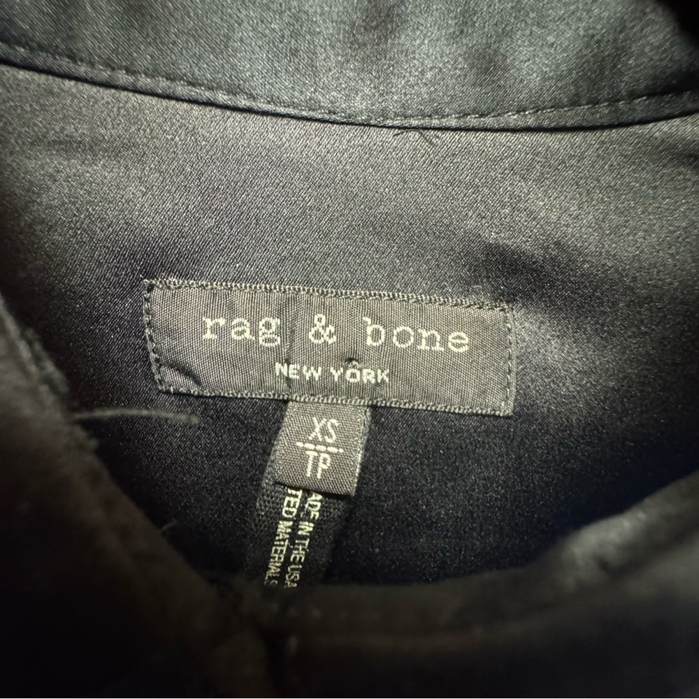 rag & bone Blue and Black Plaid Button Up with Silk Cuffs/Collar - Picture 4 of 8